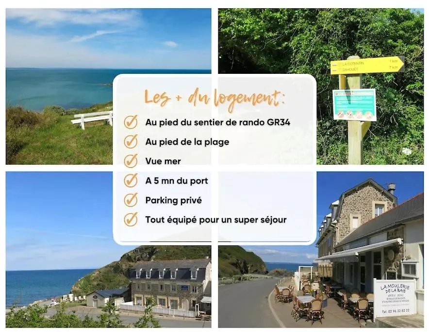 Apartman Appart Vue Mer Et Sur Les Falaises-Face Au Sentier De Randonnee Planguenoual